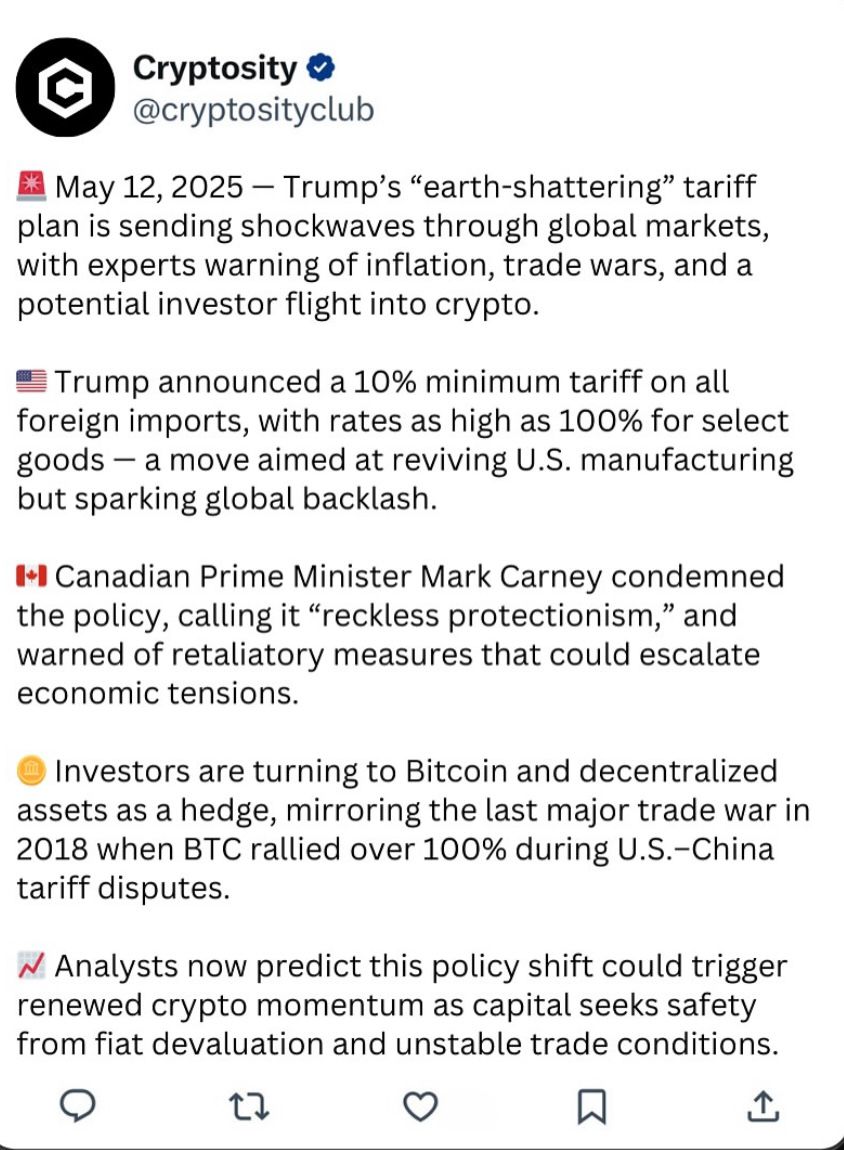 Trump’s Tariff Impact on Crypto Market Sparks Volatility