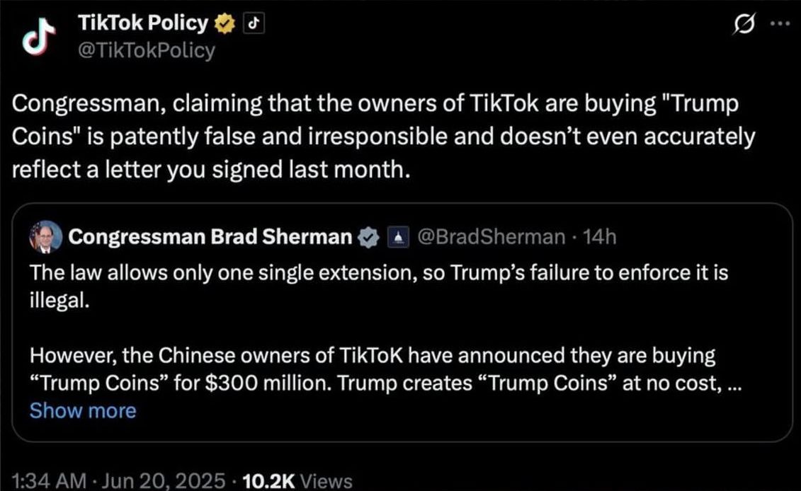 TikTok Denies $300M Trump Meme Coin Bribe Claims: The Full Story